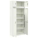 vidaXL Tárolószekrény 2 db Fehér 90 x 40 x 220 cm Acél Zárolható