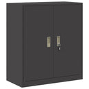 vidaXL Tárolószekrény 2 db Fekete 80 x 40 x 130 cm Acél Zárolható