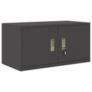 vidaXL Tárolószekrény 2 db Fekete 80 x 40 x 130 cm Acél Zárolható