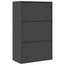 vidaXL Tárolószekrény 2 db Fekete 80 x 40 x 130 cm Acél Zárolható