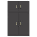 vidaXL Tárolószekrény 2 db Fekete 80 x 40 x 130 cm Acél Zárolható