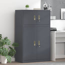vidaXL Tárolószekrény 2 db Antracit 80 x 40 x 130 cm Acél Zárolható