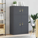 vidaXL Tárolószekrény 2 db Antracit 80 x 40 x 130 cm Acél Zárolható