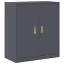 vidaXL Tárolószekrény 2 db Antracit 80 x 40 x 130 cm Acél Zárolható