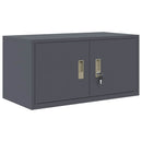 vidaXL Tárolószekrény 2 db Antracit 80 x 40 x 130 cm Acél Zárolható