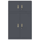 vidaXL Tárolószekrény 2 db Antracit 80 x 40 x 130 cm Acél Zárolható