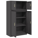 vidaXL Tárolószekrény 2 db Fekete 80 x 40 x 145 cm Acél Zárolható