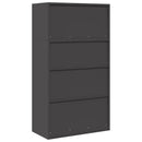 vidaXL Tárolószekrény 2 db Fekete 80 x 40 x 145 cm Acél Zárolható