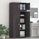 vidaXL Tárolószekrény 2 db Fekete 80 x 40 x 180 cm Acél Zárolható