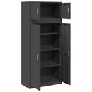 vidaXL Tárolószekrény 2 db Fekete 80 x 40 x 180 cm Acél Zárolható