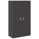 vidaXL Tárolószekrény 2 db Fekete 80 x 40 x 180 cm Acél Zárolható