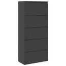 vidaXL Tárolószekrény 2 db Fekete 80 x 40 x 180 cm Acél Zárolható