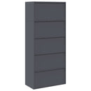 vidaXL Tárolószekrény 2 db Antracit 80 x 40 x 180 cm Acél Zárolható
