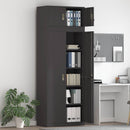 vidaXL Tárolószekrény 2 db Fekete 80 x 40 x 220 cm Acél Zárolható