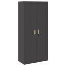 vidaXL Tárolószekrény 2 db Fekete 80 x 40 x 220 cm Acél Zárolható