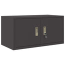 vidaXL Tárolószekrény 2 db Fekete 80 x 40 x 220 cm Acél Zárolható