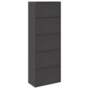 vidaXL Tárolószekrény 2 db Fekete 80 x 40 x 220 cm Acél Zárolható