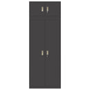vidaXL Tárolószekrény 2 db Fekete 80 x 40 x 220 cm Acél Zárolható