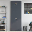 vidaXL Tárolószekrény 2 db Antracit 80 x 40 x 220 cm Acél Zárolható