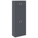 vidaXL Tárolószekrény 2 db Antracit 80 x 40 x 220 cm Acél Zárolható