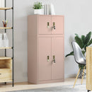 vidaXL Tárolószekrény 2 db Rózsaszín 60 x 40 x 130 cm Acél Zárolható