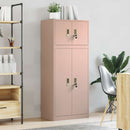 vidaXL Tárolószekrény 2 db Rózsaszín 60 x 40 x 145 cm Acél Zárolható
