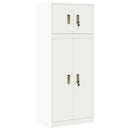 vidaXL Tárolószekrény 2 db Fehér 60 x 40 x 145 cm Acél Zárolható