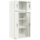vidaXL Tárolószekrény 2 db Fehér 60 x 40 x 145 cm Acél Zárolható