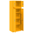 vidaXL Tárolószekrény 2 db Mustár sárga 60 x 40 x 180 cm Acél
