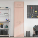 vidaXL Tárolószekrény 2 db Rózsaszín 60 x 40 x 220 cm Acél Zárolható
