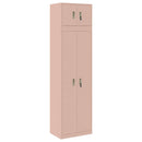 vidaXL Tárolószekrény 2 db Rózsaszín 60 x 40 x 220 cm Acél Zárolható