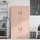 vidaXL Tárolószekrény 2 db Rózsaszín 90 x 40 x 160 cm Acél Zárolható