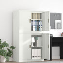 vidaXL Tárolószekrény 2 db Fehér 90 x 40 x 160 cm Acél Zárolható