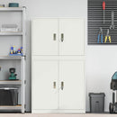vidaXL Tárolószekrény 2 db Fehér 90 x 40 x 160 cm Acél Zárolható
