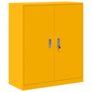 vidaXL Tárolószekrény 2 db Mustársárga 90 x 40 x 175 cm Acél Zárolható