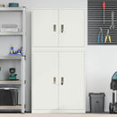 vidaXL Tárolószekrény 2 db Fehér 90 x 40 x 175 cm Acél Zárolható