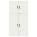 vidaXL Tárolószekrény 2 db Fehér 90 x 40 x 175 cm Acél Zárolható