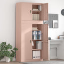 vidaXL Tárolószekrény 2 db Rózsaszín 90 x 40 x 210 cm Acél Zárolható