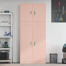 vidaXL Tárolószekrény 2 db Rózsaszín 90 x 40 x 210 cm Acél Zárolható