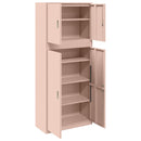 vidaXL Tárolószekrény 2 db Rózsaszín 90 x 40 x 210 cm Acél Zárolható