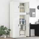 vidaXL Tárolószekrény 2 db Fehér 90 x 40 x 210 cm Acél Zárolható