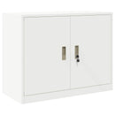 vidaXL Tárolószekrény 2 db Fehér 90 x 40 x 210 cm Acél Zárolható