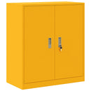 vidaXL Tárolószekrény 2 db Mustársárga 80 x 40 x 160 cm Acél Zárolható