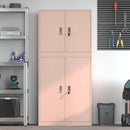 vidaXL Tárolószekrény 2 db Rózsaszín 80 x 40 x 175 cm Acél Zárolható