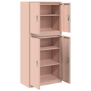 vidaXL Tárolószekrény 2 db Rózsaszín 80 x 40 x 175 cm Acél Zárolható