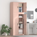 vidaXL Tárolószekrény 2 db Rózsaszín 80 x 40 x 210 cm Acél Zárolható