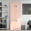 vidaXL Tárolószekrény 2 db Rózsaszín 80 x 40 x 210 cm Acél Zárolható