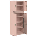 vidaXL Tárolószekrény 2 db Rózsaszín 80 x 40 x 210 cm Acél Zárolható