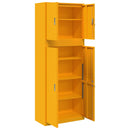 vidaXL Tárolószekrény 2 db Mustársárga 80 x 40 x 210 cm Acél Zárolható
