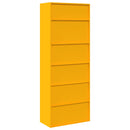 vidaXL Tárolószekrény 2 db Mustársárga 80 x 40 x 210 cm Acél Zárolható